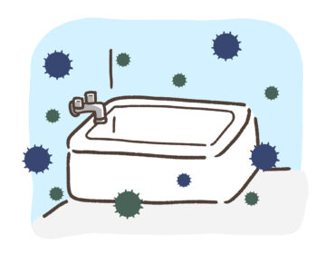 お風呂のカビイラスト