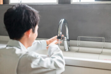 キッチン水道配管の確認